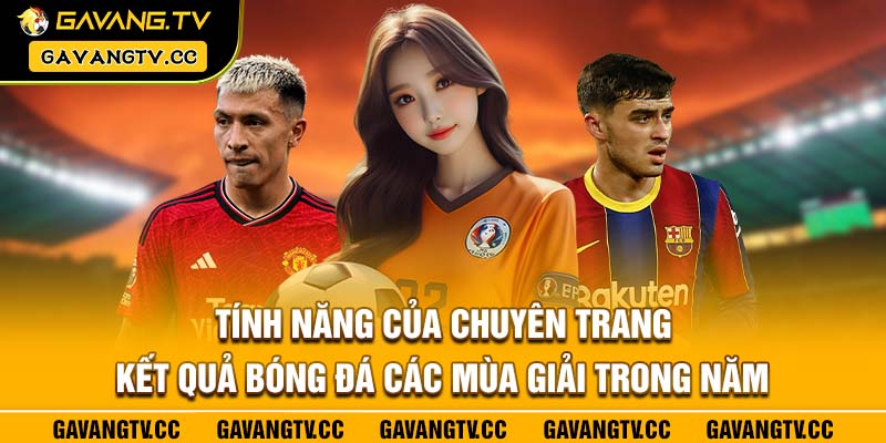 Tính năng của chuyên trang kết quả bóng đá các mùa giải trong năm